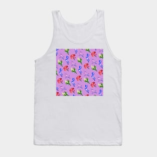 Inazuma Flowers Print (Violet) Tank Top